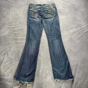 Silver Jeans Suki Bootcut Jeans Medium Wash Distressed Y2K Thick Stitch 30x32